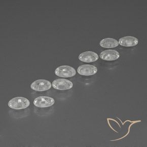 Gemas de Circón Blanco natural de 11.60 ct, Ovalada, VS