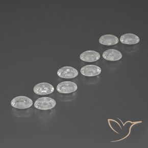 Gemas de Circón Blanco natural de 12.03 ct, Ovalada, VS