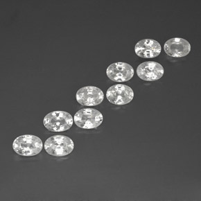 Gemas de circón blanco natural de 13,17 ct, corte óvalo, VS-SI