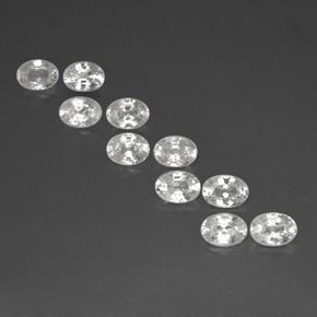 Gemas de circón blanco natural de 13,17 ct, corte óvalo, VS-SI