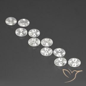 Gemas de Circón Blanco natural de 13.42 ct, Ovalada, VS