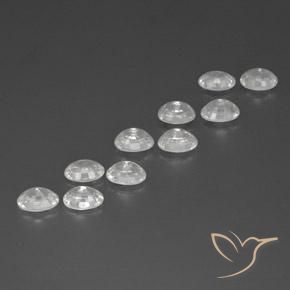 Gemas de Circón Blanco natural de 13.42 ct, Ovalada, VS