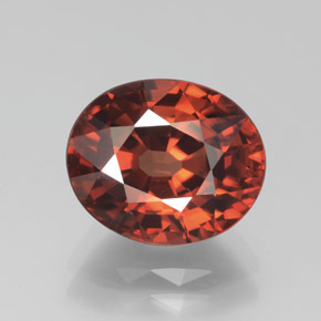 Circón Naranja rosado natural de 6.45 ct, Corte Óvalo, VVS-VS
