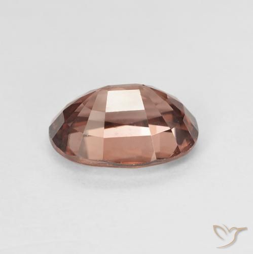 Circón Marrón canela claro natural de 2.74 ct, Ovalada, VVS-VS