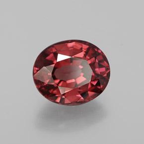 Circón rojo natural de 2,65 ct, corte óvalo, VVS