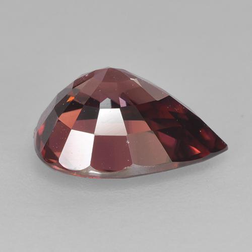 Circón rojo natural de 2,75 ct, en forma de pera, VVS