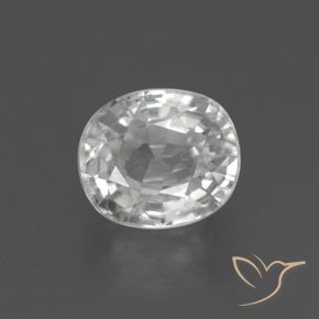 2.76ct Natural Blanco Circón, Ovalada, VS