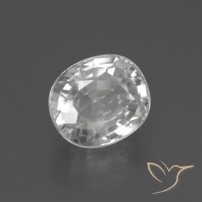 Circón Blanco natural de 2.76 ct, Ovalada, VS
