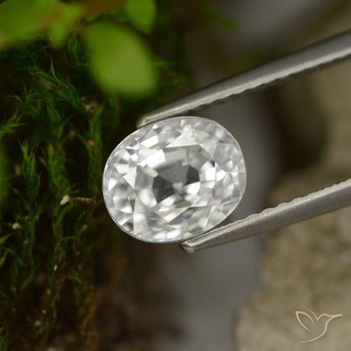 3.16ct Natural Blanco cálido Circón, Ovalada, VS
