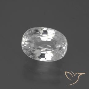Circón Blanco natural de 3.04 ct, Ovalada, VVS