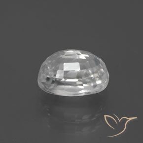 Circón Blanco natural de 3.04 ct, Ovalada, VVS