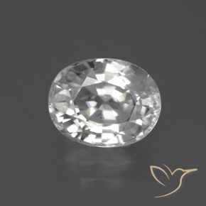 3.00ct Natural Blanco Circón, Ovalada, VS