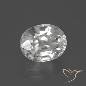 Circón Blanco natural de 3.00 ct, Ovalada, VS