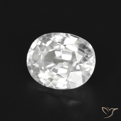 Circón Blanco natural de 3.04 ct, Ovalada, VVS-VS