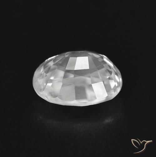 Circón Blanco natural de 3.04 ct, Ovalada, VVS-VS