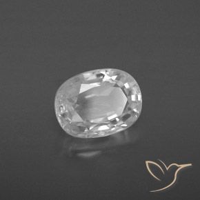 Circón Blanco natural de 3.35 ct, Ovalada, VVS-VS