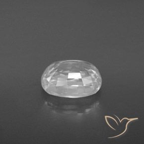 Circón Blanco natural de 3.35 ct, Ovalada, VVS-VS