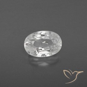 2.95ct Natural Blanco Circón, Ovalada, VVS