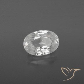 Circón Blanco natural de 2.95 ct, Ovalada, VVS