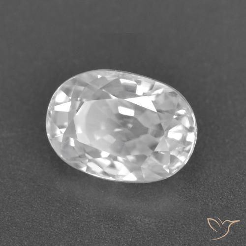 Circón Blanco natural de 3.07 ct, Ovalada, VS