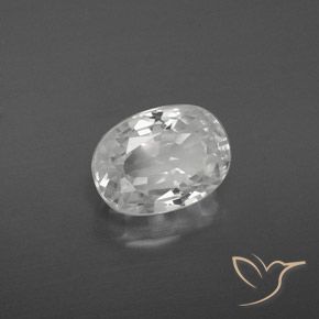 Circón Blanco natural de 3.27 ct, Ovalada, VVS-VS