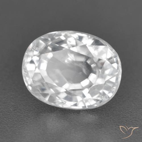 Circón Blanco natural de 3.28 ct, Ovalada, VS