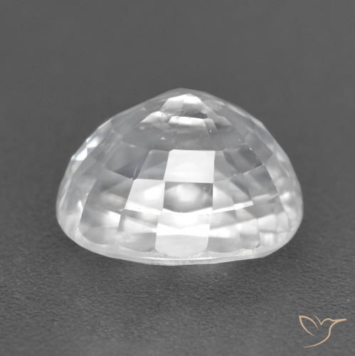 Circón Blanco natural de 3.28 ct, Ovalada, VS