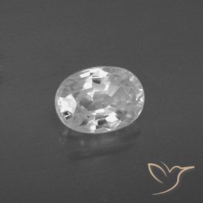 Circón Blanco natural de 3.23 ct, Ovalada, VS