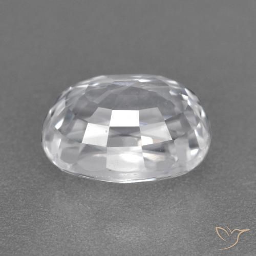 Circón Blanco natural de 3.06 ct, Ovalada, VVS