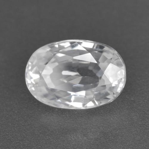 Circón Blanco natural de 3.31 ct, Corte Óvalo, VVS