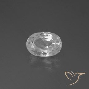 Circón Blanco natural de 3.17 ct, Ovalada, VS