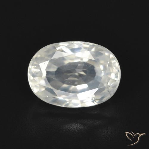 3.20ct Natural Blanco cálido Circón, Ovalada, VVS