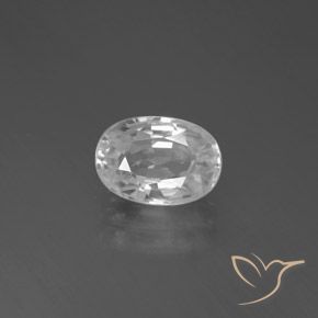 3.53ct Natural Blanco Circón, Ovalada, VS