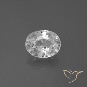 3.02ct Natural Blanco Circón, Ovalada, VVS-VS