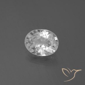 Circón Blanco natural de 3.02 ct, Ovalada, VVS-VS