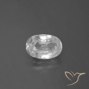 2.75ct Natural Blanco Circón, Ovalada, VVS
