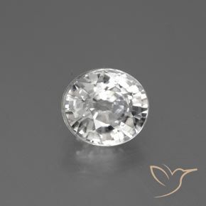 2.84ct Natural Blanco Circón, Ovalada, VVS, Photo A