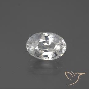 2.69ct Natural Blanco Circón, Ovalada, VVS