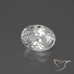 Circón Blanco cálido natural de 3.09 ct, Ovalada, VS