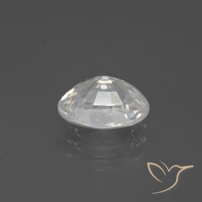 Circón Blanco cálido natural de 3.09 ct, Ovalada, VS