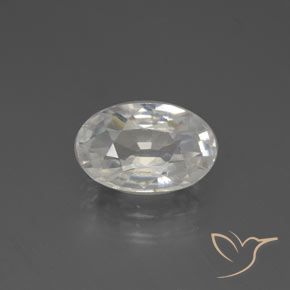 2.88ct Natural Blanco cálido Circón, Ovalada, VVS