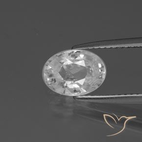 2.38ct Natural Blanco Circón, Ovalada, VVS
