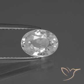 Circón Blanco natural de 2.38 ct, Ovalada, VVS