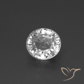 2.84ct Natural Blanco Circón, Ovalada, VVS