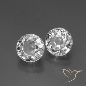 Gemas de Circón Blanco natural de 4.28 ct, Redondo, VVS-VS