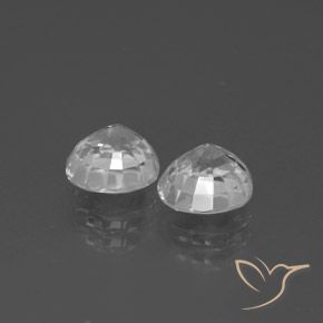 Gemas de Circón Blanco natural de 4.28 ct, Redondo, VVS-VS