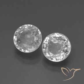 Gemas de Circón Blanco natural de 4.79 ct, Redondo, VVS