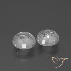 Gemas de Circón Blanco natural de 4.79 ct, Redondo, VVS