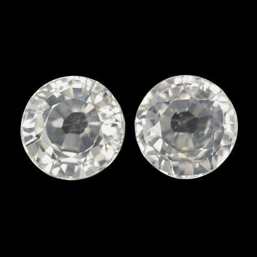 Gemas de Circón Blanco natural de 4.22 ct, Redondo, VVS-VS