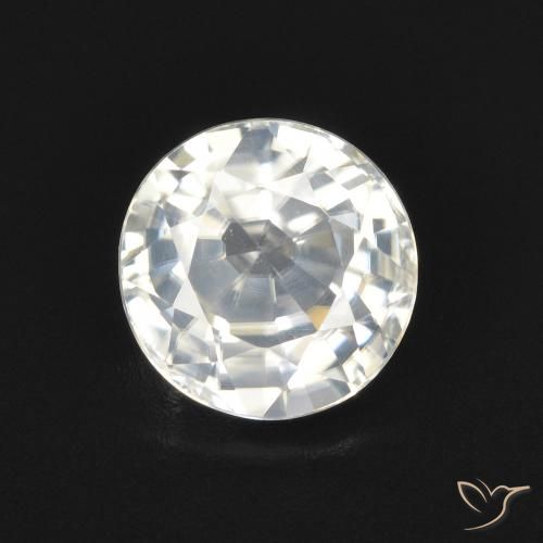 2.05ct Natural Blanco cálido Circón, Redondo, VVS